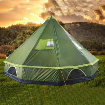 China Straight Tying Type Oxford Teepee Desert Teepee Pyramid Yurt Bell Tent Sale With Mosquito Net Door For Relaxing for sale