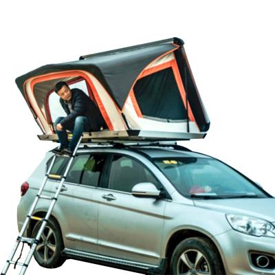 China Light Hard Outdoor Roof Top Tent 2 Person Roof Top Motorhome Shell Straight Tying Type Tent For Sale for sale