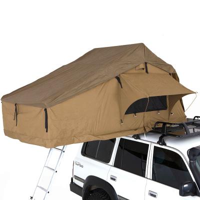 China Rigging type straight - 2 to 3 person car soft roof top tent with annex or changing room for sale