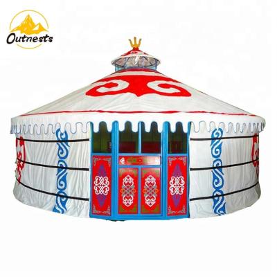 China Hot Selling Snow Field Nail Waterproof Indoor Glamping Canvas Tent Mongolian Yurt for sale