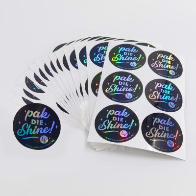 China Scratch Off Custom Colored Laser Label Sticker Maker Logo Self Adhesive Waterproof Die Cut Holographic Camera Label For Watch for sale