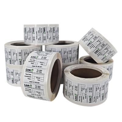 China High Quality Custom Printed Waterproof Vinyl Roll Seal Packing Due Date Permanent Self Adhesive Stickers Luster Plastic Label for sale