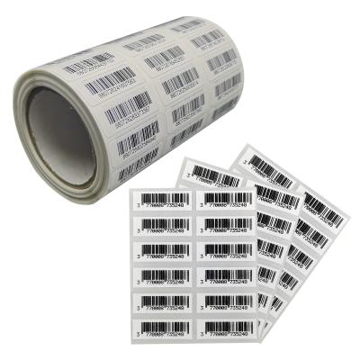 China Custom Printed Barcode Amazon QR 2D Matrix Data Roll Serial Number Paper Barcode Asset Label Stickers Labels for sale