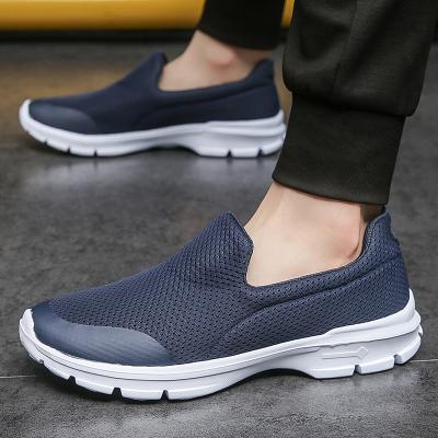 China Breathable Men Shoes Fashion Fabric Knitting Running Sneakers Super Lightweight Breathable Jogging Casual Shoes for sale