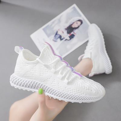 China New Lightweight Style Knitted Coconut Shoes Walking Sport Shoes Ladies Sneakers for sale