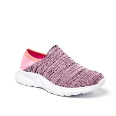 China Breathable Female Sports Casual Socks Shoes Customized Two Tone Ankle Flats Knitted Womens Sneakers for sale