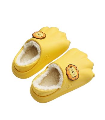 China Winter Waterproof Children's Warm Cotton Slippers For Middle And Tall Children In Winter for sale