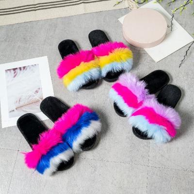 China New Design Trend BAIRUILUN Fashion Women Sensitive Outdoor Use And Fur Upper Material Slipper Sandals for sale