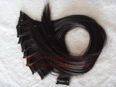 China 100% REMY hair extension, Clips in hair extension 8