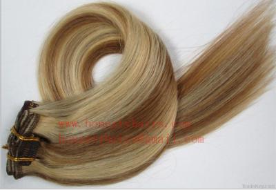 China 100% REMY hair extension, Clips in hair extension 8