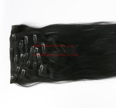 China 100% REMY hair extension, Clips in hair extension 8