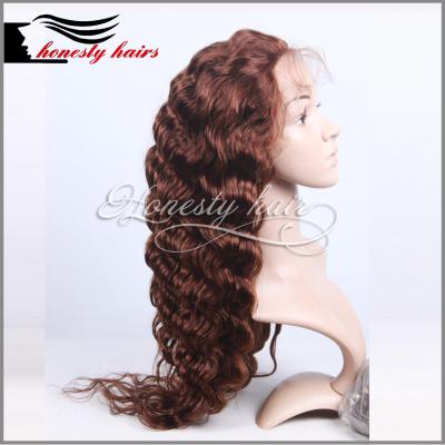 China Full lace wig, silk top 400% DW 100% remy hair, Front lace/Machined wig can be customized. for sale