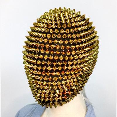 China Infinity-Illumination Breathable Custom Stitching Full Coverage Spike Mask, Gold Spike Mask for sale