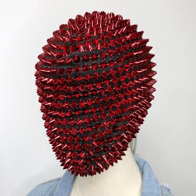 China Handcrafted Breathable Full Coverage High Fashion Red Spike / Punk Mask for sale