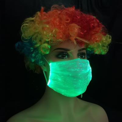 China No Heat Hot Sale LED Fiber Optic Cool Mask Light Up Rave Dust Mask For Unisex Adults for sale