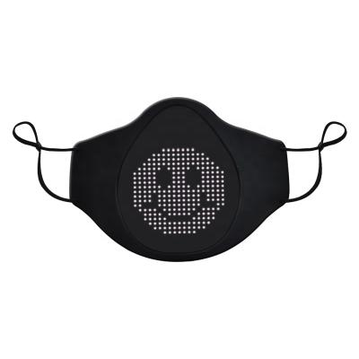 China APP controlled Shenzhen supplier LED display screen APP programmable shiny message party mask for sale