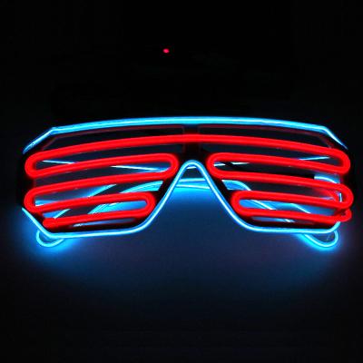 China The New Fashion Halloween 2021 Lead Glasses Creative Futuristic Cyberpunk Party Light Luminous Glasses for sale