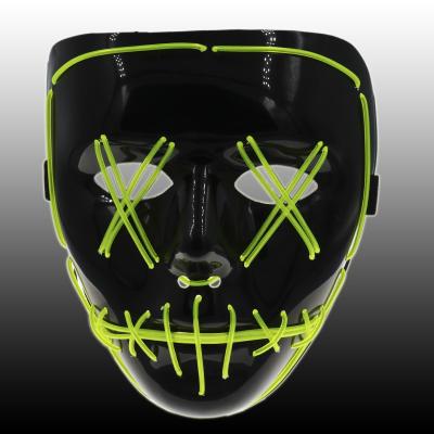 China High Quality Neon Wire Mask Cheap Promotion Halloween EL Gift/Party Show/Mask For Party for sale