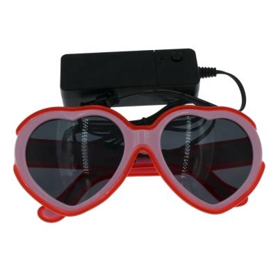 China PP/PVC Christmas Party Favors Supplies Led Light Up Toys EL Glowing Sunglasses for sale