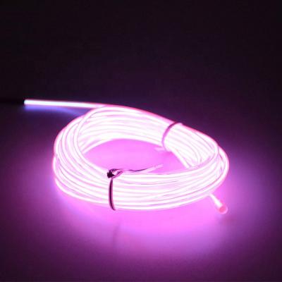 China Spot Glowing And Intense Brightness Waterproof Wholesale Diameter 5mm DIY Flexible EL Wire Neon Lighting Kit For Decoration for sale