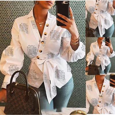 China Fashion Autumn Winter Long Sleeve Shirts Women's V-Neckline QUICK DRY Blouse Women's Tops Clothes Casual Shirts for sale