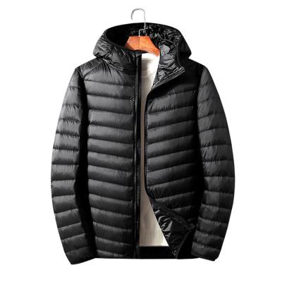 China Wholesale Mens Winter Solid Color Duck Down Filling Popular Style White Solid Color Plus Size Down Jacket for sale