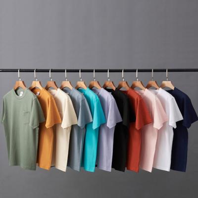 China Anti-Wrinkle JF Cotton Men Women Plain Soft Comfortable Unisex Color 230 Casual T-Shirt 100% GSM Material With Pocket for sale