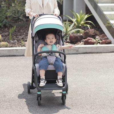 China High Quality Polyester Convertible Multifunctional Adjustable Easy Foldable Portable Shopping Luxury Baby Push Car Stroller for sale