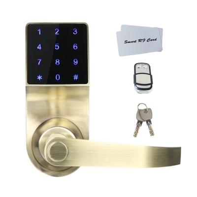 China Shenzhen zinc alloy security smart door locks password+IC card+remote+key for sale