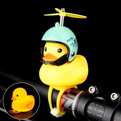 China Will Be Called Will Be Bright Duck Headlight Horn E-Bike Decoration Lamp Mini Helmet Bamboo Dragonfly Bicycle Luminous Recycling Small Accessories for sale