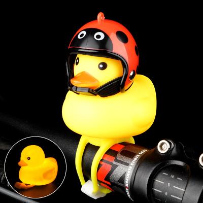 China Will Be Called Will Bell Smart Children's Bicycle Shape Duck With Helmet Yellow Duckling Cartoon Alarm Warning Bicycle Bicycle Equipment Accessories for sale