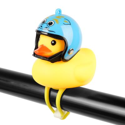 China Will Be Called Will Be Duck Road Bike Bells Bright Yellow Riding Little Duck Lights Animal Helmet Children With Safety Helmet Horn Light Bicycle Equipment for sale