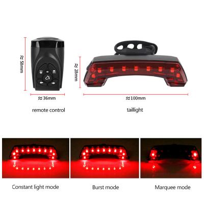 China Remote Control High Decibel Steering Radio Bicycle Night Horn Tail Light High Decibel Safe Riding Night Riding Mode Switchable for sale