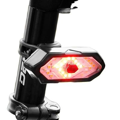 China Night Rising Bike Tail Light Usb Radio Night Safety Rear Light Remote Control Charging Riser Warning Mount Accessories for sale