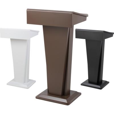 China Modern Simple Economic Church Lectern Black White Brown Color In Metal Host Podium For Events Teacher Presentation Lectern Standing for sale