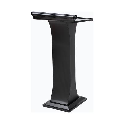 China Modern Pulpit Podium for Church Wedding Event Ceremony Restaurant Public Places Black White Brown Coffee Silver Gold Steel Floor Stand for sale