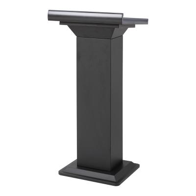 China Modern Pulpit Podium for Church Wedding Event Ceremony Restaurant Public Places Black White Brown Coffee Silver Gold Steel Floor Stand for sale