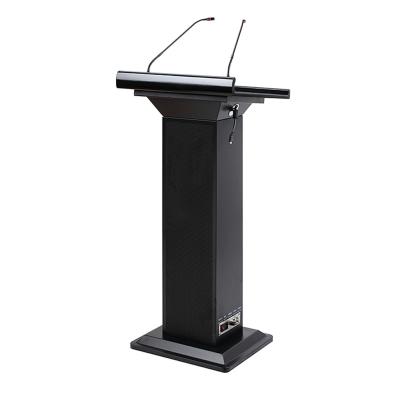 China Modern Sound Powder Plus Multi Functional Wireless Conference Lectern Lectern Sound Church Podium With Microphone Lightweight Speaker for sale