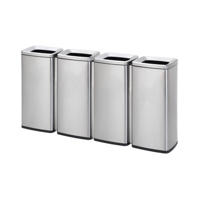 China Customized Waste Bin Waste Bin Metal Pedal Stainless Steel Box Style Storage Packing Office PCs White Soft Viable Hotel Eco for sale