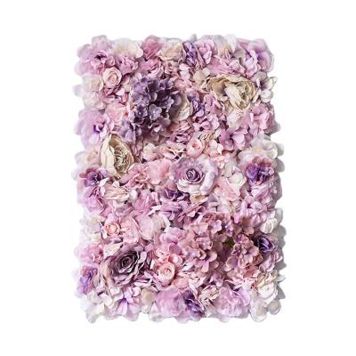 China Wedding Silk Flower Mix Hydrangea Rose Flowers Wall Backdrop Artificial Decoration Panels For Party Wedding Christmas Home Festival for sale