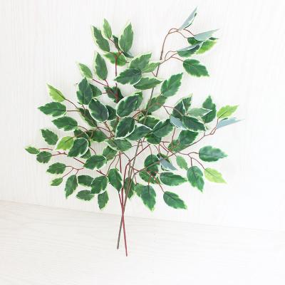 China 2021 Garden Plant Wholesale Branches Artificial Ficus Leaves Plastic Banyan Tree For Decoration Christmas Anti-fire Leaf for sale