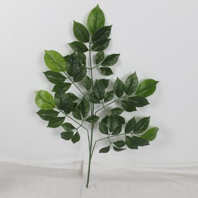 China Garden Artificial Green Camphor Tree Leaves Branches Tropical Plants 2021 New Style Fake Leaf for sale