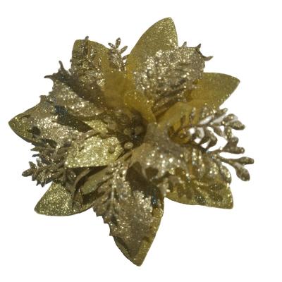 China Wedding Decoration Poinsettia Flower Christmas Artificial Flowers Christmas for sale