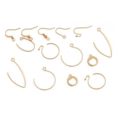 China BOHEMIA 18K gold plated real gold color-preserving earrings hooks diy handmade home accessories earring hooks for sale