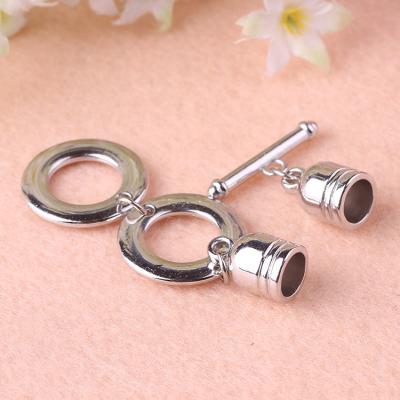 China Hot Sale Selected Latest 7mm Roundness Jewelry Clasp Ot Push Button Clasp Toggle Clasp Findings Buckle Connector For Bracelet Necklace for sale