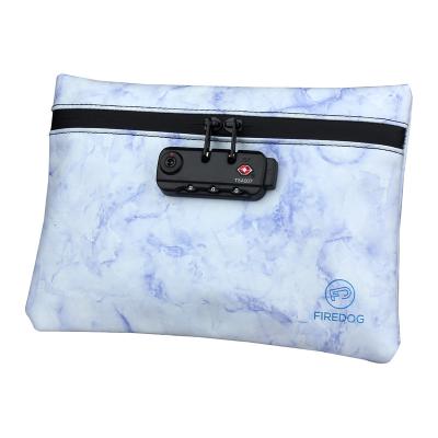 China Water Resistant ANDRONS Storage Bag Grass PU Smell Proof Smoking Bag With Combination Lock for sale