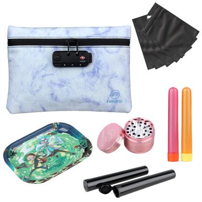 China PU Leather PU Leather CHENETS Cookies Mylar Bag Carbon Lined Stash PU Smell Proof Bag Kit for sale