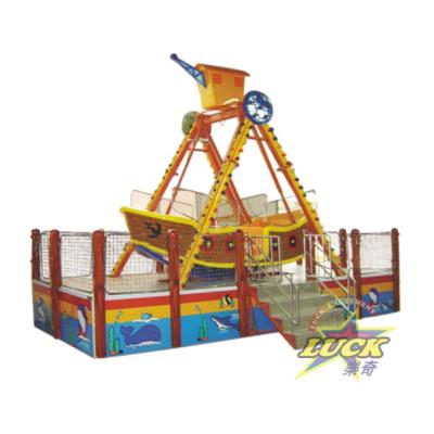 China Factory Supplier Metal Swing Boat Rides Amusement 12 Seat Mini Outdoor Play Pirate Ship Attractive Playground for sale