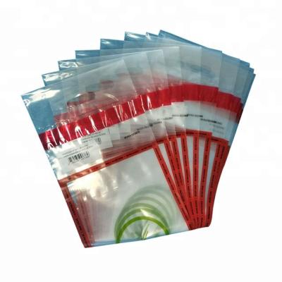 China Plastic Money Tamper Bag Cash Hidden Words PE Security Deposit Bag Hidden Appear for sale