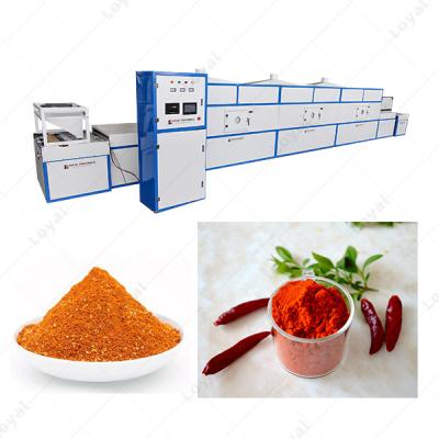 China High Automation Continuous Paprika Powder Microwave Sterilization Drying Machine for sale